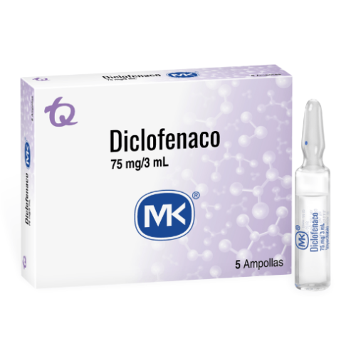 Diclofenaco Mk 75 Mg/ 3 Ml Caja X 5 Ampollas 