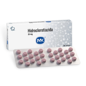Hidroclorotiazida Mk 25 Mg Caja X 30 tabletas
