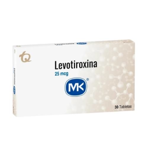 levotiroxina 25 mcg caja x 30 tabletas