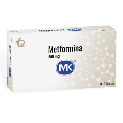 Metformina Mk 850 Mg Caja X 30 tabletas