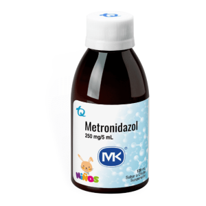 Metronidazol Niños Mk 250 Mg/Ml suspensión sabor a chicle Frasco X 120 Ml 