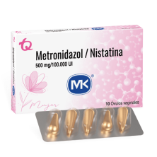 Metronidazol 500Mg/Nistatina 100.000UI Mk Caja X 10 Óvulos Vaginales 