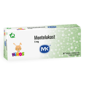 Montelukast Niños MK 5 miligramos Caja X 30 tabletas Masticables