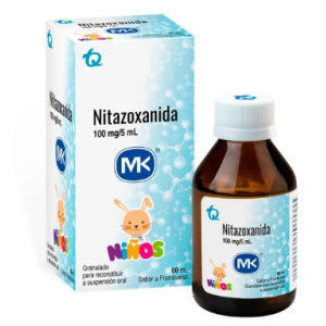 Nitazoxanida Niños 100 Mg/5 Ml granulado para reconstituir a suspensión sabor a frambuesa Frasco X 60 Ml 