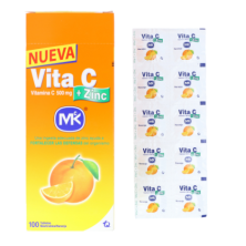 Vita C + Zinc  MK Caja X 100 Tabletas Masticables 