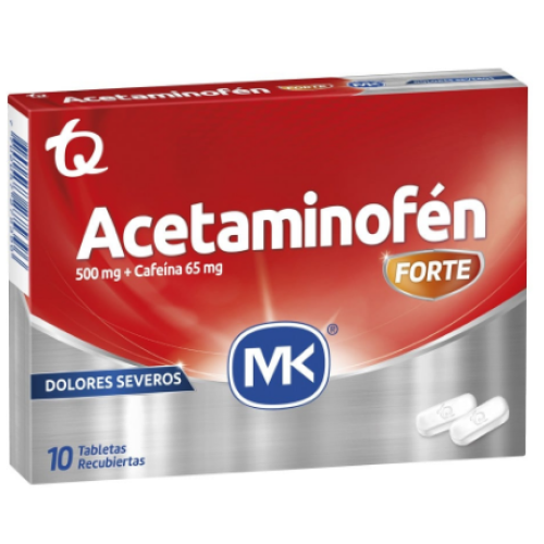acetaminofén forte mk x 10 tabletas