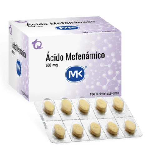 Ácido Mefenámico Mk 500 Miligramos Caja X 100 Tabletas cubiertas