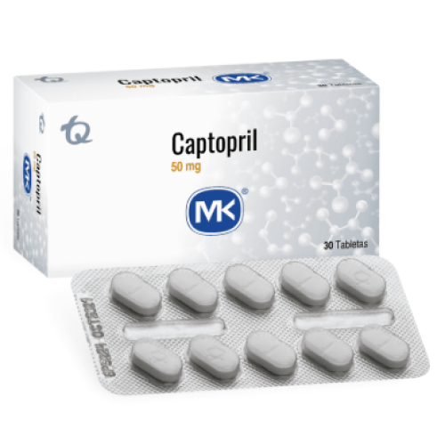 Captopril Mk 50 Miligramos X 30 Tabletas