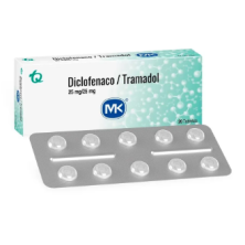 Diclofenaco + Tramadol 25/25 Ml X 20 Tabletas