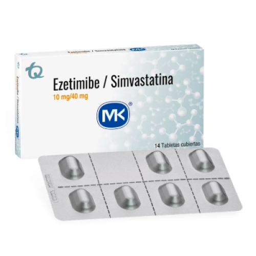 Ezetimibe MK + Simvastatina 10/40 miligramos X 14 cápsulas