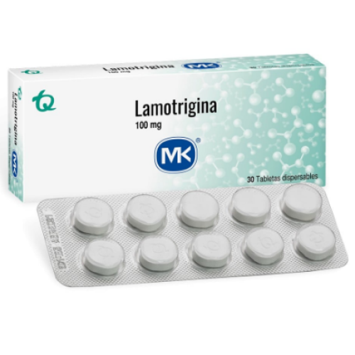 lamotrigina MK 100 mg caja x 30 tabletas