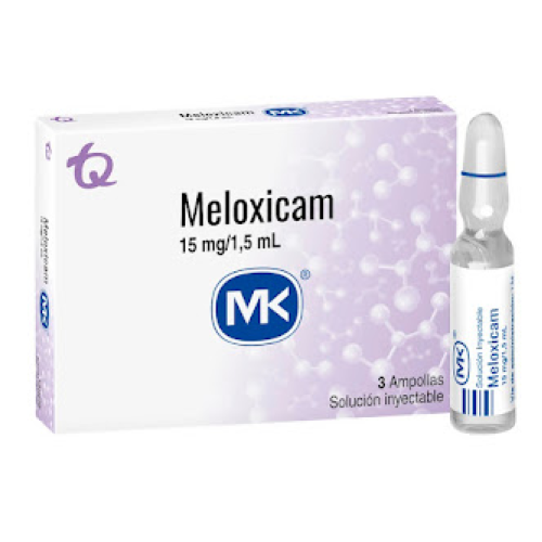 Meloxicam MK 15 Mg solución inyectable X 3 ampollas