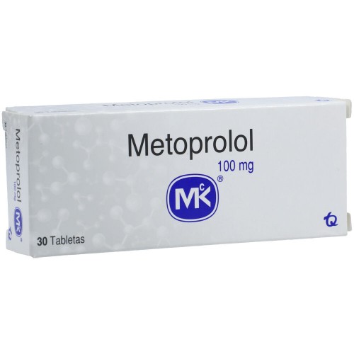 Metoprolol mk 100 Mg Caja X 30 tabletas