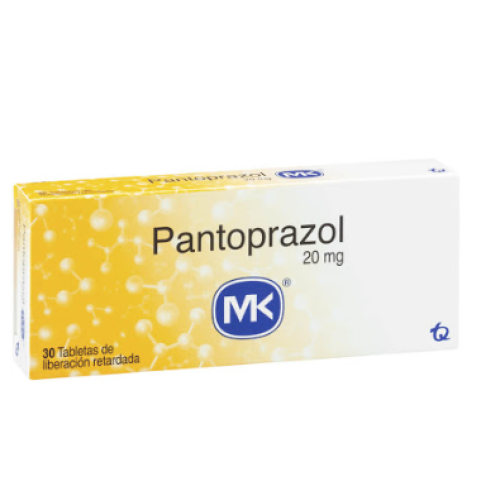 Pantoprazol MK 20 miligramos X 30 tabletas de liberacion retardada
