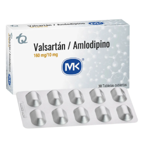 Valsartan + Amlodipino 160/10 Mg X 30 Tabletas