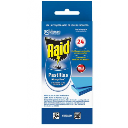 Raid Pastillas mosquitos Caja X 24 Pastillas 