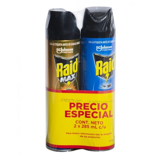 Raid Max + Raid sancudos y mosquitos Oferta 2 Latas X 285 Ml 