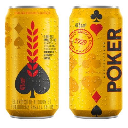 Cerveza póker Latón X 473 Ml 