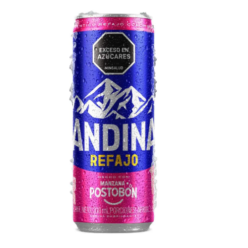 Andina refajo hecho con manzana Postobón Lata x 310 ml 