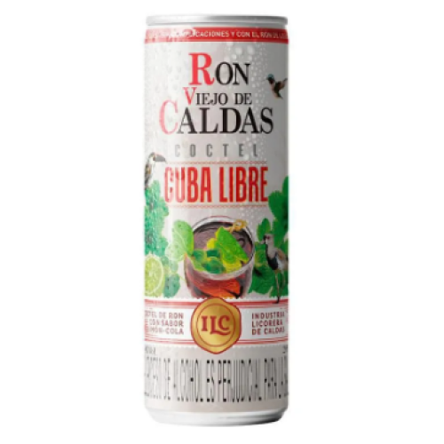 Coctel cuba libre ron viejo de caldas lata x 295 ml 