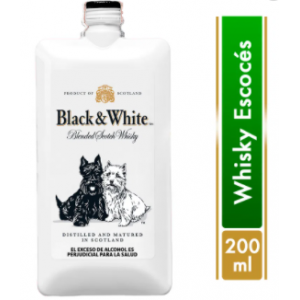 Whisky escocés Black & White Botella X 200 Ml 