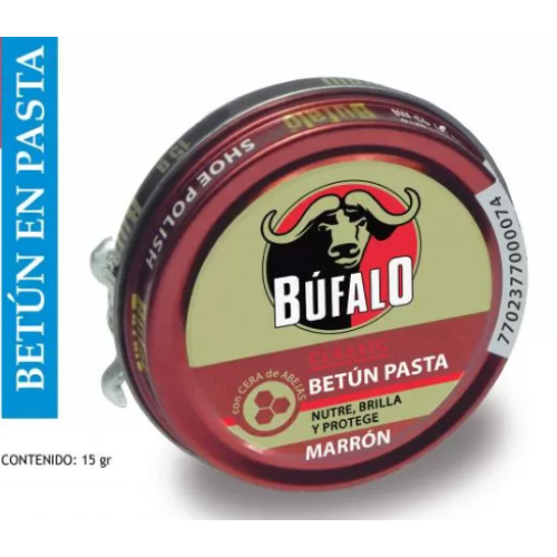 Betún Búfalo en pasta Marrón Caja X 15 Gramos 