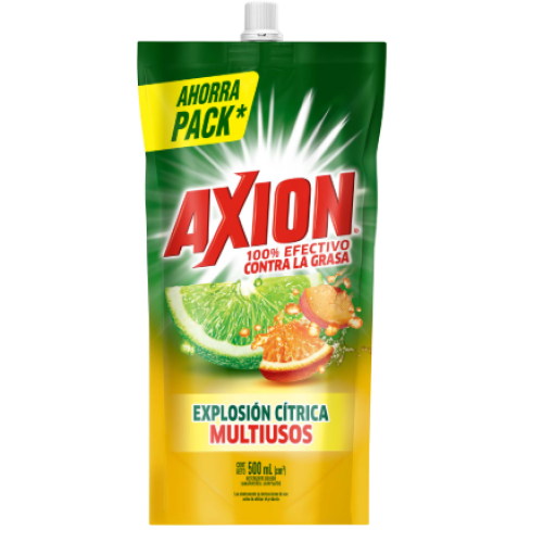 Axion Explosión cítrica multiusos detergente liquido Ahorra Pack X 500 Ml 