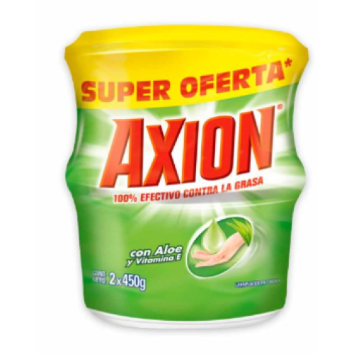 Axion aloe y vitamina e suave con tus manos lavaplatos en crema Oferta 2 Potes X 450 Gramos
