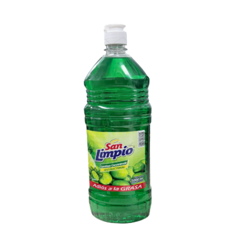 San limpio lavaloza antibacterial Limón Frasco x 1000 ml 