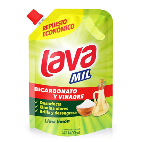 lavamil liquido bicarbonato vinagre x 1400 ml