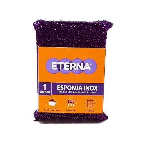 Eterna Esponja Inoxidable para aluminio y acero Paquete X 1 Unidad 