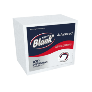 Súper blank advanced abullonadas Paquete x 100 servilletas 