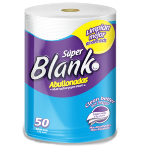 Súper blanko Abullonadas toallas de papel x 50 triple hoja
