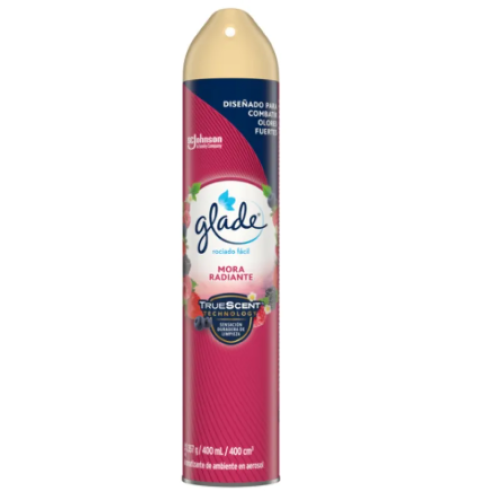 Glade Ambientador Aerosol Mora Radiante X 400 Mililitros