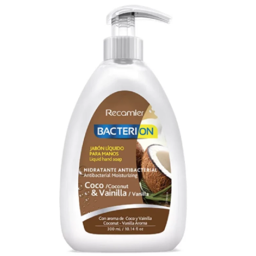 bacterion jabón líquido vainilla - coco x 300 ml