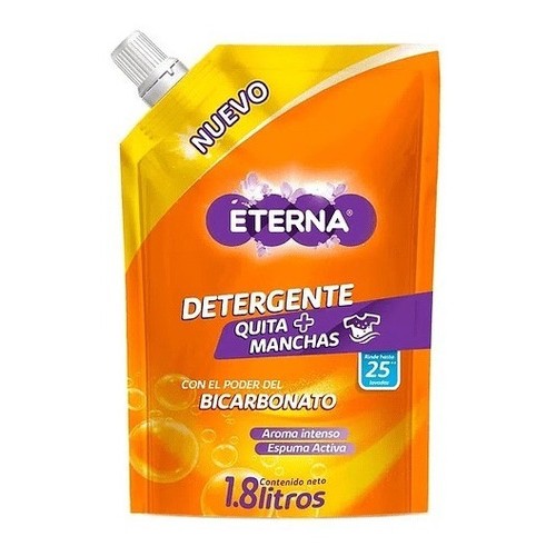 Eterna Detergente quita manchas + bicarbonato Doy Pack X 1.8 Litros