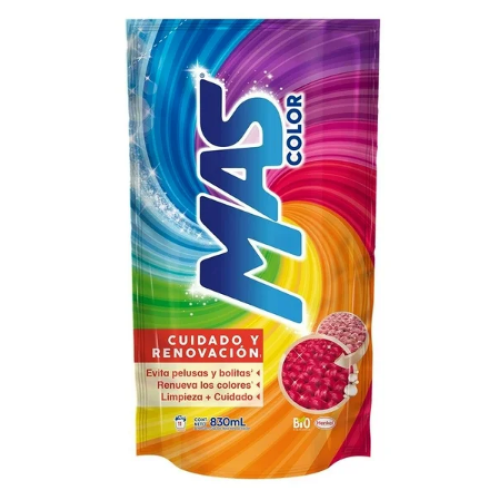 Mas color Detergente liquido para ropa de color Doypack x 830 ml 