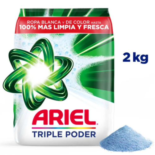 ariel detergente polvo triple poder x 2000 gr