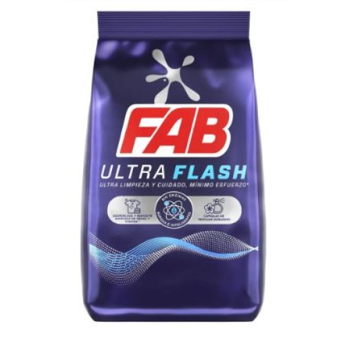 Fab detergente en polvo Ultra flash Bolsa X 3 Kg