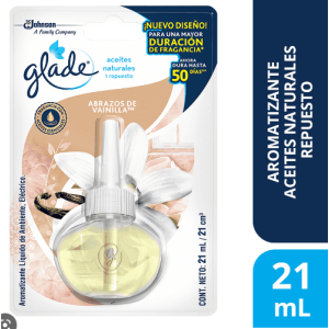 Glade Aromatizante Liquido Abrazos de vainilla X 1 repuestos 21 Ml 