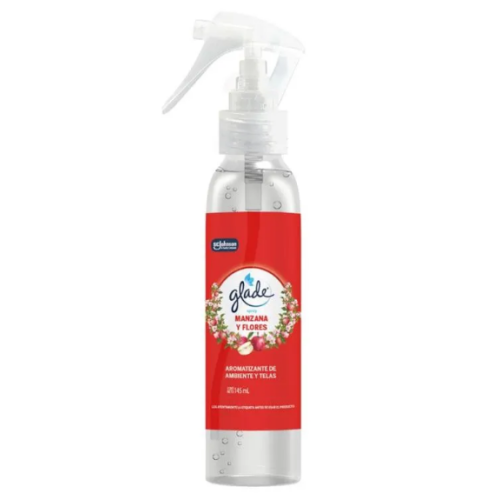Glade Spray manzana y flores Aromatizante de ambiente y telas Frasco x 145 ml 