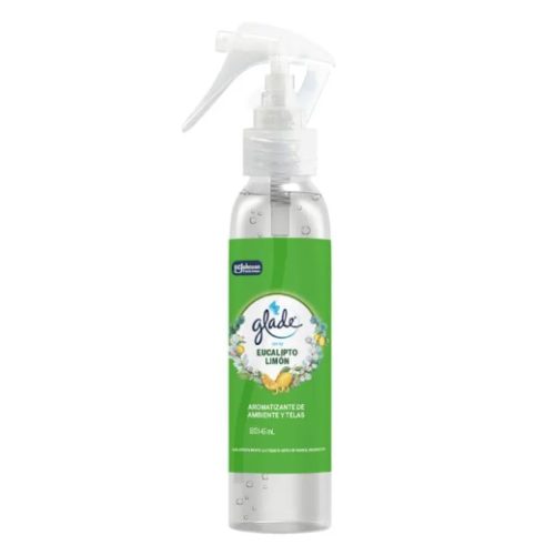 Glade Spray eucalipto limón Aromatizante de ambiente y telas Frasco x 145 ml 