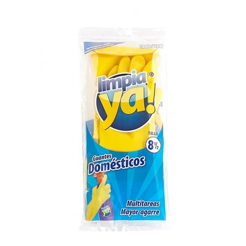 Limpia Ya! Guantes domésticos amarillo Talla 8 1/2 Paquete X 1 Par 