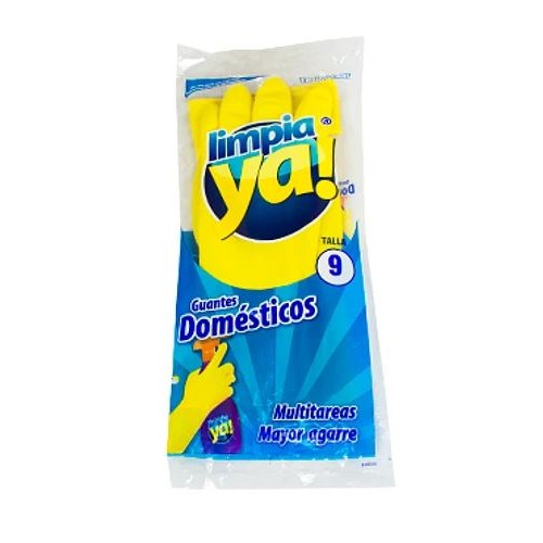 Limpia Ya! Guantes domésticos amarillo Talla 9 Paquete X 1 Par 