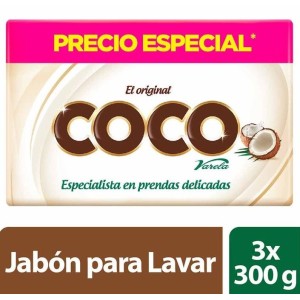 Coco Varela Jabón Precio especial 3 Barras X 300 Gramos