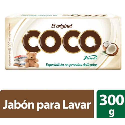 Coco Varela Jabón en Barra X 300 Gramos