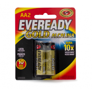 Pila Eveready Gold Alcalina AA2 x 2 Unidades