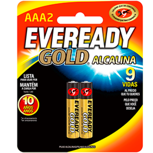 Pila Eveready Gold Alcalina AAA2 x 2 Unidades Pila Eveready Gold Alcalina AAA2 x 2 Unidades