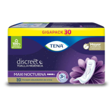 Tena Toallas Mujer Maxi Nocturna Paquete X 30 Unidades