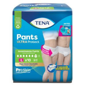 Tena Pants Ultra Talla L Paquete X 10 Unidades 